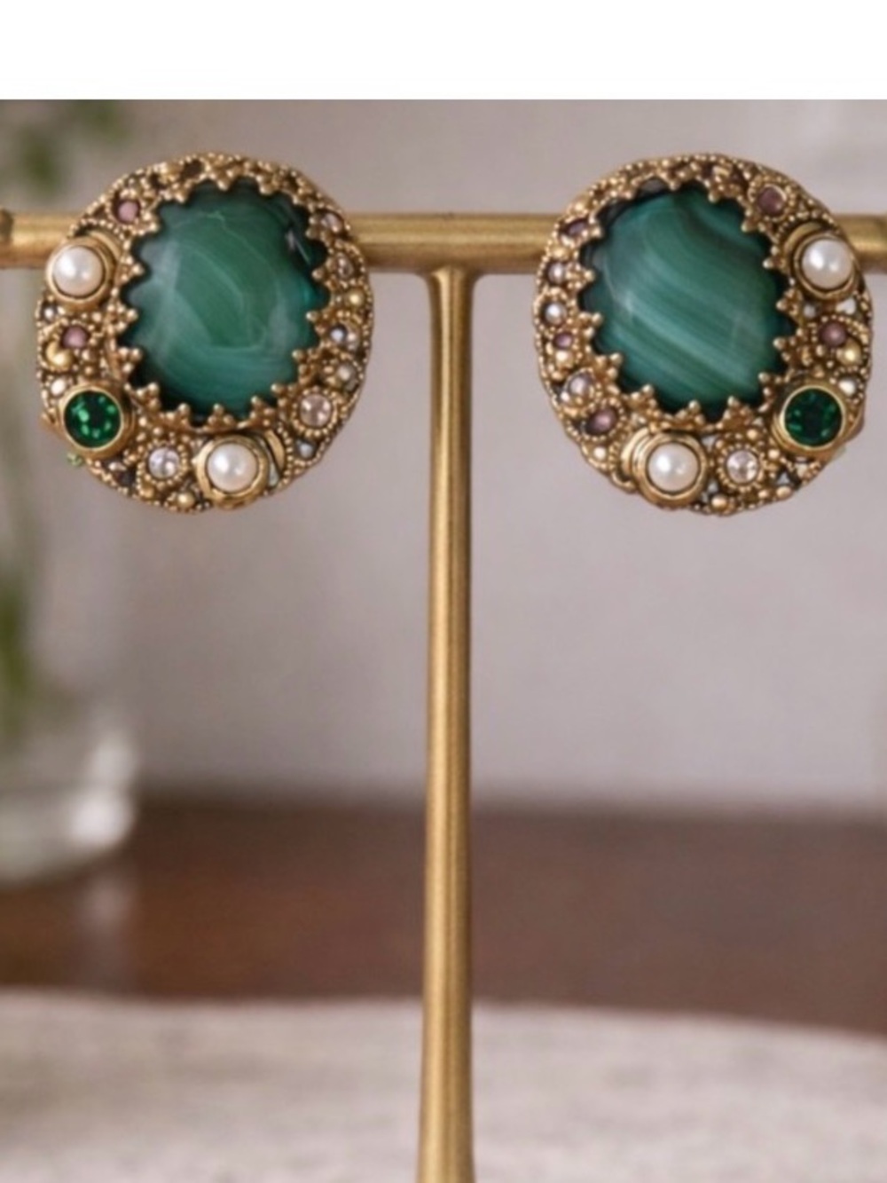 West Germany 1950-60’s Vintage Gold Clip On Filigree Earrings - Picture 9 of 9